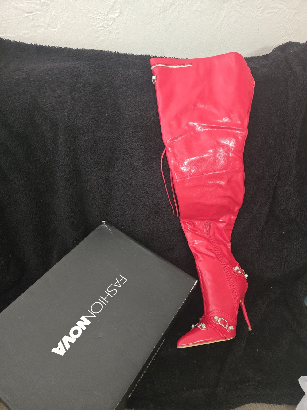 Fashion Nova Hot Pink Over-the-Knee Stiletto Boot